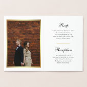 Elegante foto bruiloft uitnodiging met gouden foli (Binnen)