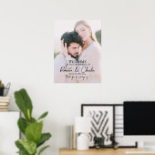 Elegante foto bruiloft welkom poster (Thuiskantoor)