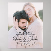 Elegante foto bruiloft welkom poster (Voorkant)