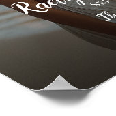 Elegante foto bruiloft welkom teken modern script poster (Hoek)