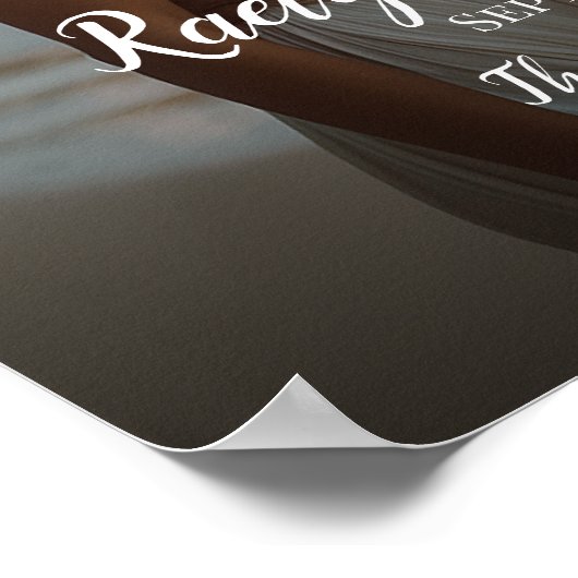 Elegante foto bruiloft welkom teken modern script poster (Hoek)