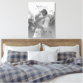 Elegante foto bruiloft welkom teken op canvas (Insitu (Slaapkamer))