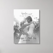 Elegante foto bruiloft welkom teken op canvas (Voorkant)
