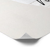 Elegante foto bruiloft welkom teken poster (Hoek)