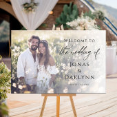 Elegante foto bruiloft welkom teken poster