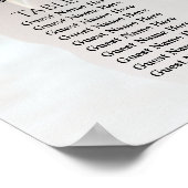 Elegante foto bruiloft zitgrafiek 11 tafels poster (Hoek)