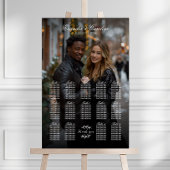 Elegante foto bruiloft zitgrafiek 14 tafels poster