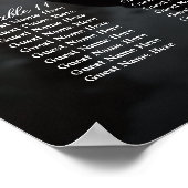 Elegante foto bruiloft zitgrafiek 14 tafels poster (Hoek)