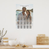 Elegante foto bruiloft zitgrafiek 15 tafels poster (Keuken)