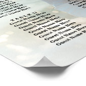 Elegante foto bruiloft zitgrafiek 16 tafels poster (Hoek)