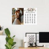Elegante foto bruiloft zitgrafiek, 19 tafels poster (Thuiskantoor)