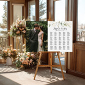 Elegante foto bruiloft zitgrafiek, 20 tafels poster