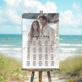 Elegante foto bruiloft zitgrafiek 20 tafels poster