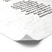 Elegante foto bruiloft zitgrafiek 20 tafels poster (Hoek)