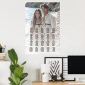 Elegante foto bruiloft zitgrafiek 20 tafels poster (Thuiskantoor)