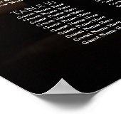 Elegante foto bruiloft zitgrafiek 20 tafels poster (Hoek)