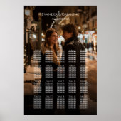 Elegante foto bruiloft zitgrafiek 20 tafels poster (Voorkant)