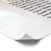 Elegante foto bruiloft zitgrafiek 9 tafels poster (Hoek)