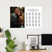 Elegante foto bruiloft zitgrafiek bewerkbaar poster (Thuiskantoor)