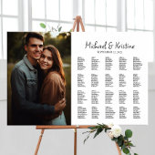 Elegante foto bruiloft zitgrafiek bewerkbaar poster