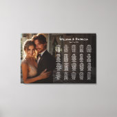 Elegante foto bruiloft zitgrafiek modern canvas afdruk (Voorkant)