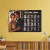 Elegante foto bruiloft zitgrafiek modern canvas afdruk (Insitu (Woonkamer))