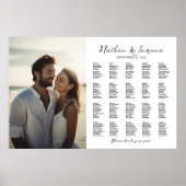 Elegante foto bruiloft zitgrafiek vind uw stoel poster (Voorkant)