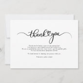 Elegante Foto Calligrafie Script Bruiloft Bedankt (Achterkant)