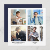 Elegante foto collage afstudeerfeest aankondiging (Voorkant / Achterkant)