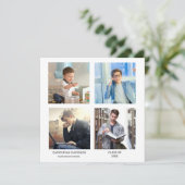 Elegante foto collage afstudeerfeest aankondiging (Staand voorkant)