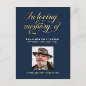 Elegante Foto Condoleance Rouwdienst Gebed  Briefkaart (Voorkant)