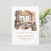 Elegante foto Cosy Home vakantie Kaart (Staand voorkant)