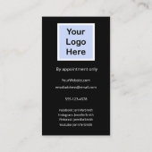 Elegante Foto Custom Cupcakes Bakkerij Custom Logo Visitekaartje (Achterkant)