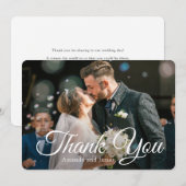 Elegante foto dank u bruiloft Kaart Sjabloon (Voorkant / Achterkant)