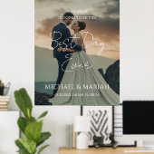 Elegante foto de avond voor het oefendiner  poster (Thuiskantoor)