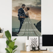 Elegante foto de avond voor het proefmaal diner  poster (Thuiskantoor)