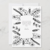 Elegante foto dennenfamilie Kerstmis  Feestdagenkaart (Achterkant)