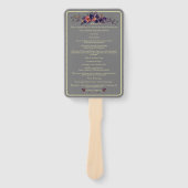 Elegante foto Donkere herfst bloemenbruiloft Handwaaier (Voorkant)