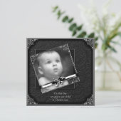 Elegante foto-doop kaart (Staand voorkant)