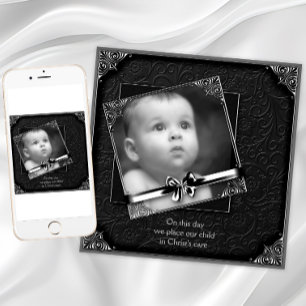 Elegante foto doop kaart