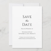 Elegante foto Eenvoudige Boho Moderne bruiloft Save The Date (Achterkant)