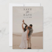 Elegante foto Eenvoudige bruiloft Bewaar de datum Save The Date (Voorkant)