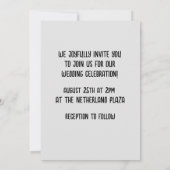 ELEGANTE FOTO EENVOUDIGE BRUILOFT UITNODIGING (Achterkant)