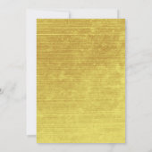 Elegante foto Eenvoudige gouden kleur bruiloft Uit Kaart (Achterkant)