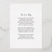 Elegante foto Eenvoudige moderne bruiloft Bewaar d Folie Uitnodiging (Achterkant)