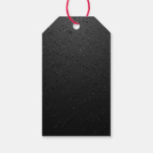 Elegante foto en naam zwart accent cadeaulabel (Achterkant)