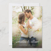 Elegante foto en tekst | Trouwen Save The Date (Voorkant)