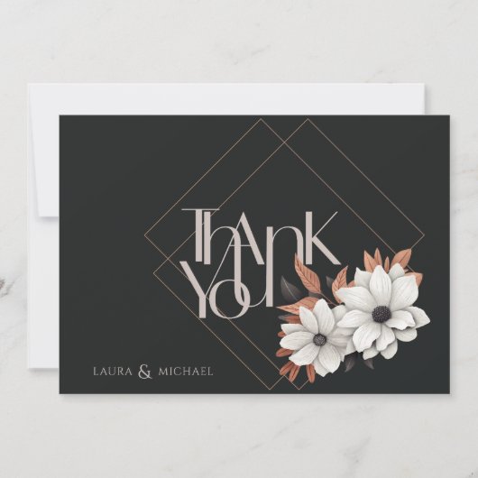Elegante foto flat dank u kaart (Voorkant)