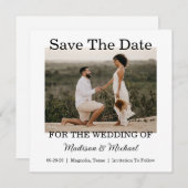 Elegante foto Flat Wedding Save the Date Kaart (Voorkant / Achterkant)