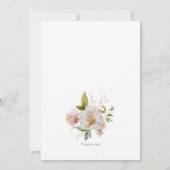 Elegante foto floral Quinceanera Kaart (Achterkant)